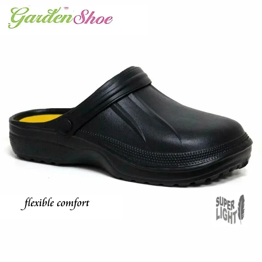 Zoccoli donna mules ciabatte infermieristica giardino spiaggia sandali ospedale scarpe gomma - Immagine 3 di 4