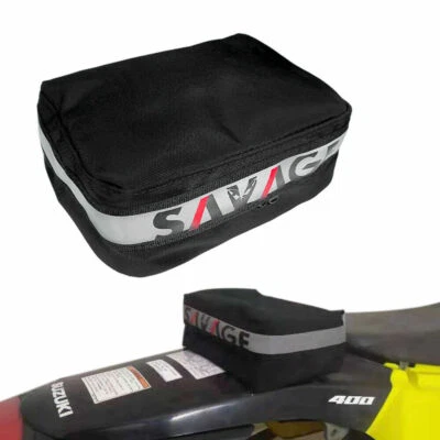 Black Fender Pack Storage Tool Bag For SUZUKI DRZ400S DRZ400E DRZ 400SM DR-Z400E - Imagen 1 de 4