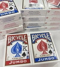 12 Decks (6 Red, 6 Blue) Bicycle Standard Size Jumbo Face Poker Playing Cards