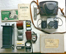 ExaktaVX Ihagee Dresden Camera w/Meyer Gorlitz 58mm Lens Extras 1953-55 Germany