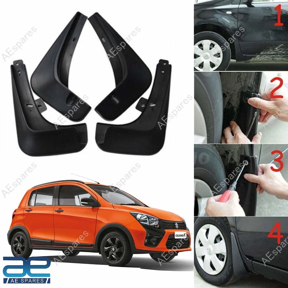 Mud Flaps Set of 4 for Maruti Suzuki Celerio X 2018