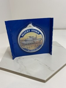 1991 Desert Storm Keepsake Medallion American Greetings Ceramic Tank