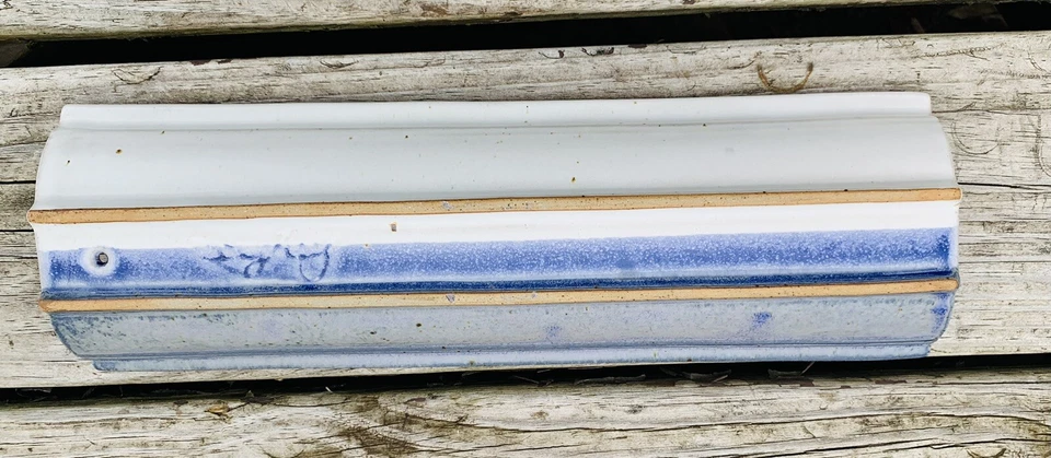 "Quemador bandeja incienso Studio Art Hively Pottery Monmouth Oregon esmaltado 14"" de largo" Foto 3 de 3