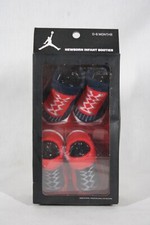 NIKE 2 PAIRS NEWBORN BABY BOOTIES HADDAD NAVY SIZE 8 0-6 MONTHS NEW IN BOX