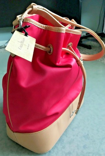 Original COLE HAAN Drawstring Bucket Bag Pink/Punch - Picture 5 of 6