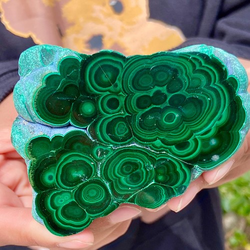 298G Rare Natural silica malachite slice quartz crystal luster mineral specime - 第 6/14 張圖片