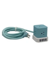 Tech Impressions Power Strip Cube with 5 AC Outlets & 4 USB Ports