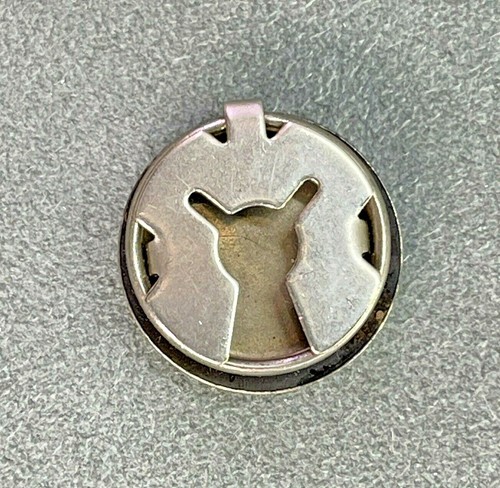 One Native American Stamped Sterling Silver Button Cover Kokopelli Design - Picture 4 of 5