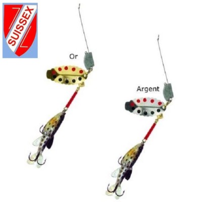 Cuiller tournante mepps comet hameçon simple argent point rouge