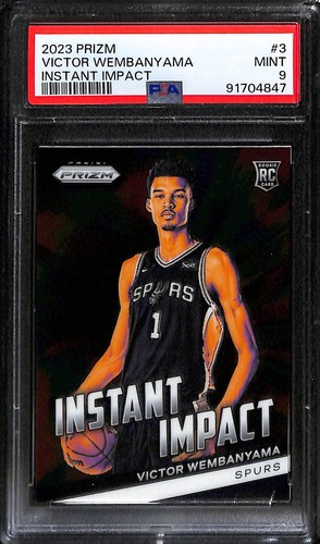 Victor Wembanyama 2023 Prizm Instant Impact #3 PSA 9 - Picture 1 of 1