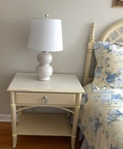 Fretwork Thomasville Faux Bamboo Nightstand  And 2 Headboards