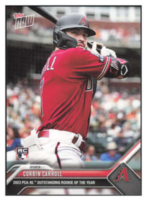 CORBIN CARROLL RC 2023 Topps NOW PCA #6 NL ROOKIE of the Year Players C ID:86242