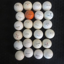 Vintage Signature Golf Ball Lot 24 Nicklaus/Palmer/Player/Weiskopf/Watson/Penna