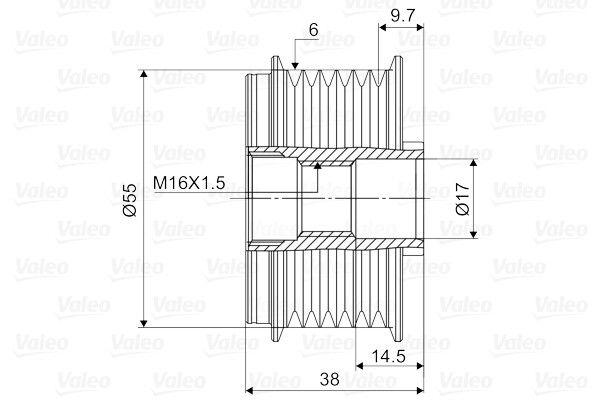 Poulie roue libre alternateur Valeo 588134 pour supprimer les bruits de sifflement moteur