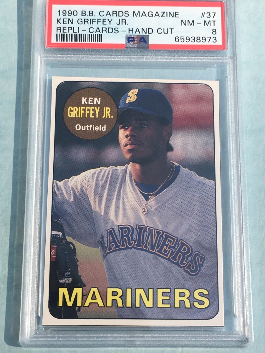 1990 Baseball Cards Magazine - Repli Cards Ken Griffey Jr #37 Hand