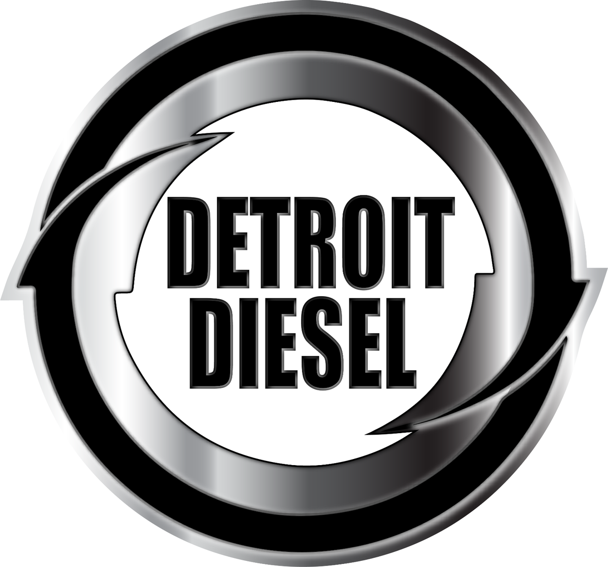 Detroit Diesel Power Silver Vinyl Sticker Decal – Heavy Duty Engine Theme For Truck
