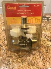 NEW - Guard Security - 1  Deadbolt Lock - Double Cylinder  291 - Polished Brass