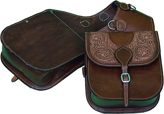 BOLSO DE SILLA WESTERN PIEL DE CABALLO VACA CUERO GENUINO HERRAMIENTAS DE SENDERO TALLADO