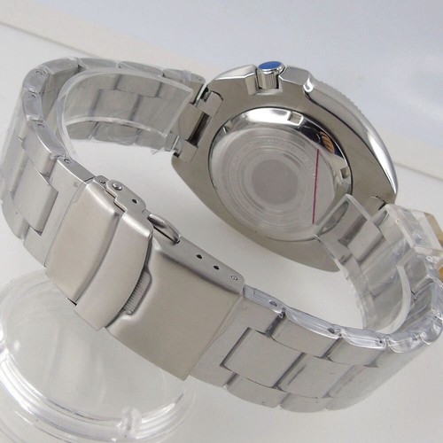 44 mm Tandorio sterile schwarze Zifferblatt Armband NH35 Automatik Stahl Taucher Herrenuhr - Bild 7 von 8