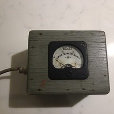  vintage wooden box volt meter 
