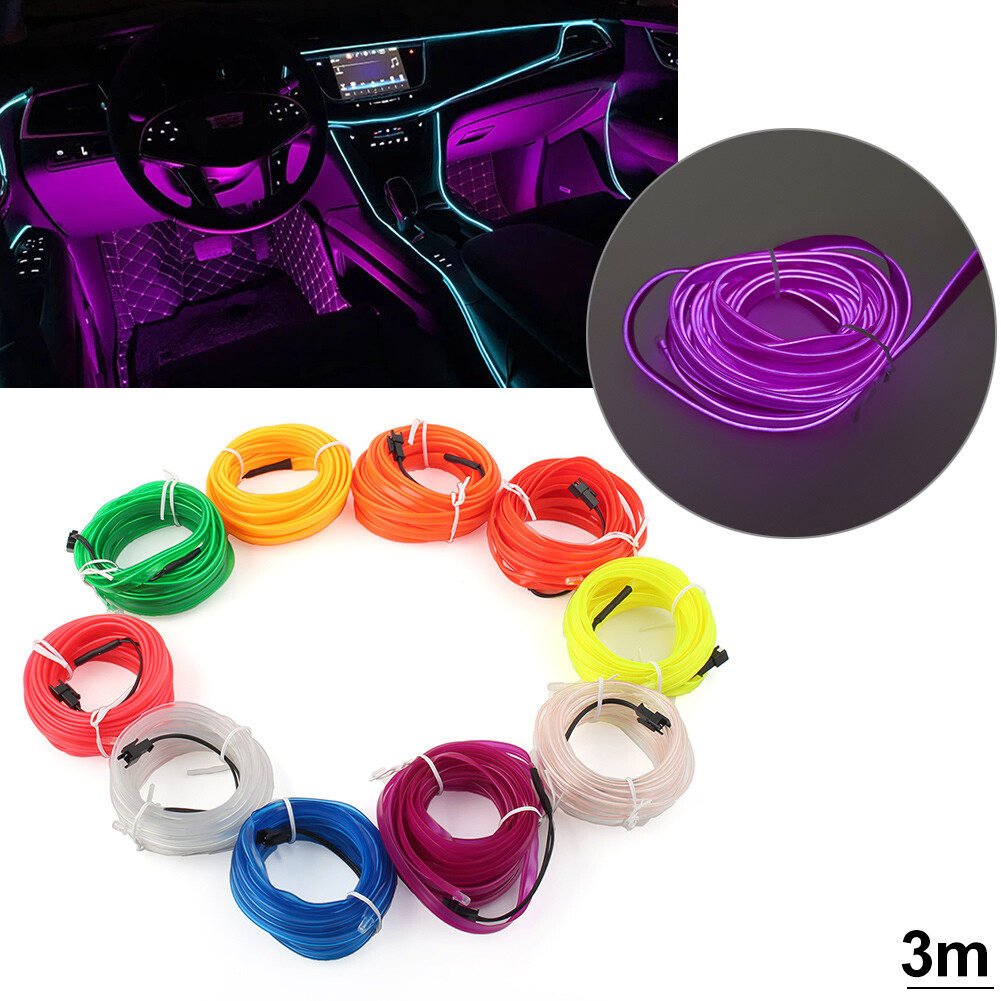 3 Meter Car Interior Atmosphere Strip Light LED Decoration Lamp Accessories USB