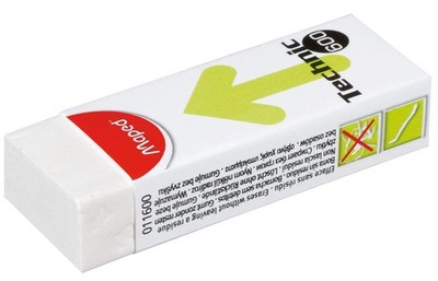 Pack of 2 011722US Technic 600 Vinyl Eraser White Smudge-Free Art Eraser