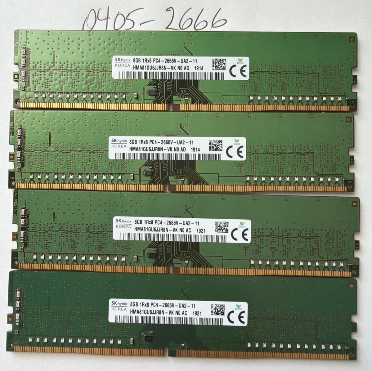 PC4-21300 (DDR4-2666) Bus Speed Computer RAM 32 GB Total Capacity