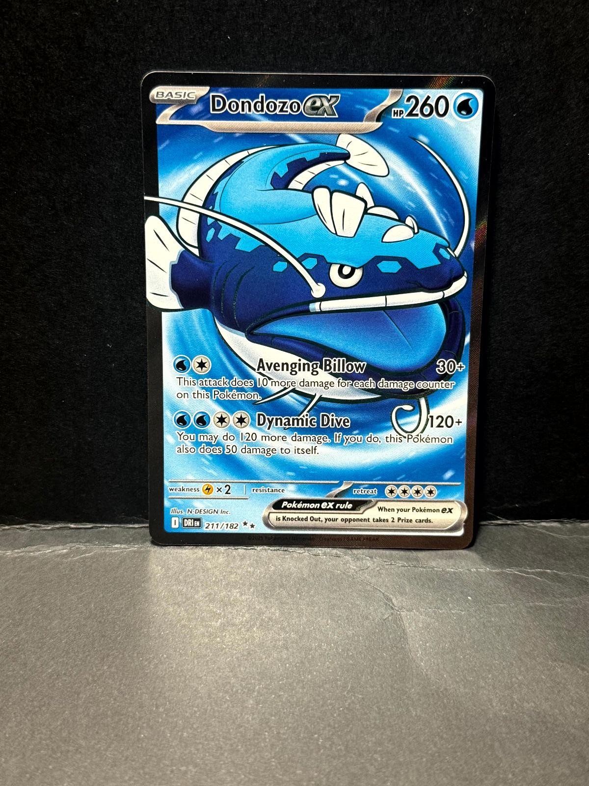 Dondozo ex 211/182 Ultra Rare Destined Rivals Pokemon Holo Lightly Played