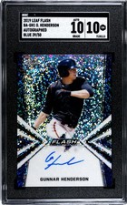 2019 Leaf Lash Gunnar Henderson SGC 10 w/10 Auto Autograph Red Yellow Blue /50
