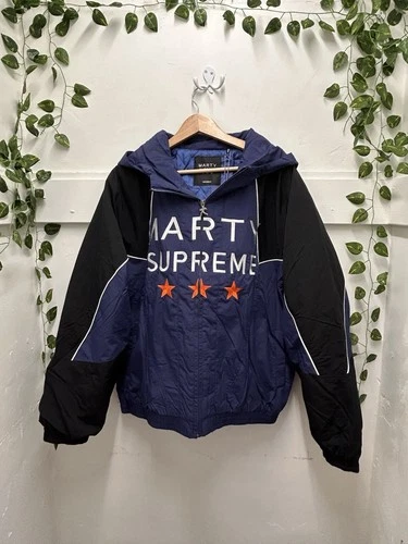 NAHMIAS x Marty Supreme A24 Classic Warm Up Jacket Navy Blue Size Small video thumbnail