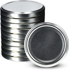 10er Set Schraubdeckel TO82  82mm Silber &ndash; Twist-Off Ersatzdeckel f&uuml;r 235-900ml