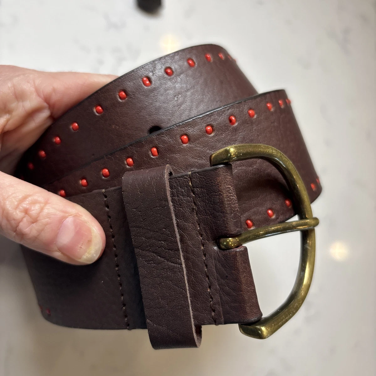 Leather Gold Beaded Belts for Women for sale | eBay display picture 2
