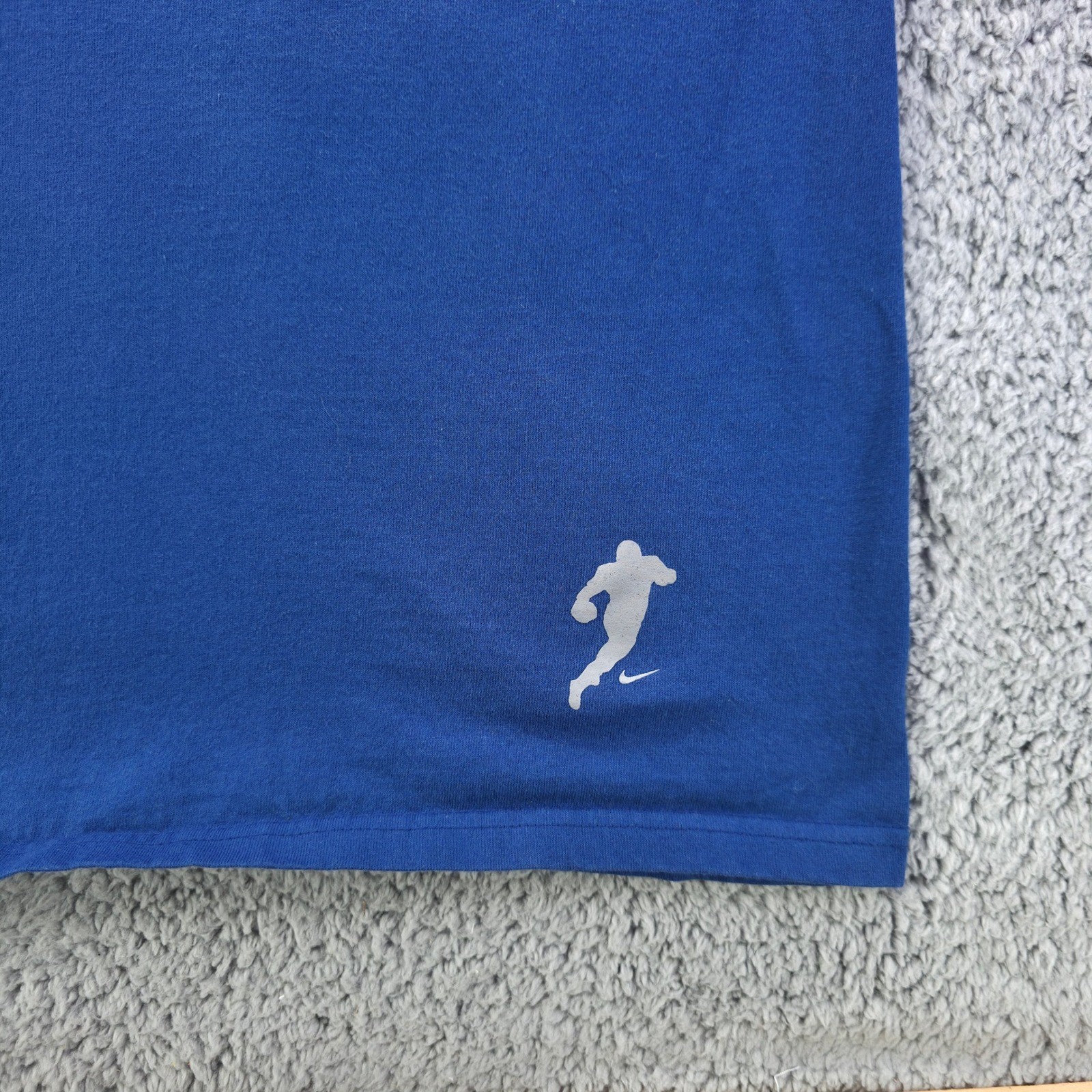 Vintage Nike Mens XXL Blue Graphic T-Shirt Football Logoman Short Sleeve Cotton view 4