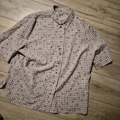 Bluse Landhaus Style Größe 50  Hellbraun Damen Mit Tollen Knöpfen