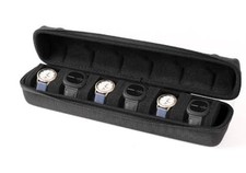 6 Slots watch travel case,Portable zipper storage organizer box,for Men Women