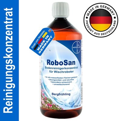 Wischroboter Bodenreiniger - Konzentrat 1000 ml RoboSan mit Bergfrühling-Duft