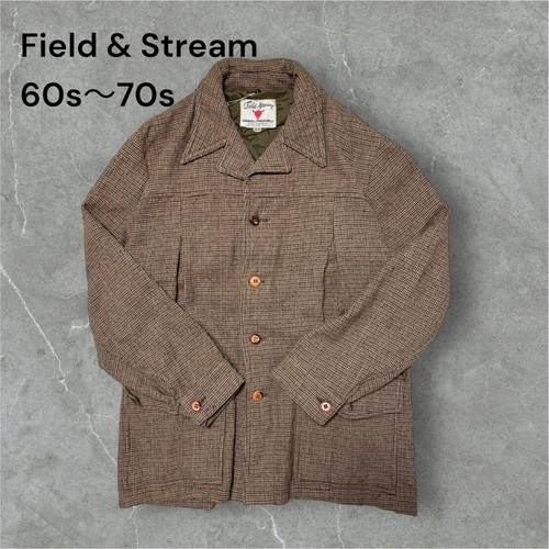 Field & Stream Houndstooth Wool Jacket Men 60s-70s Made in USA - Picture 1 of 4