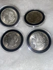 1921 Morgan Dollar Silver 4-Pack. 90% Silver Coins In Plastic Case