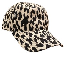 Kate Spade Baseball Cap Modern Leopard Cream/ Black N.Y One Size 100 % Cotton