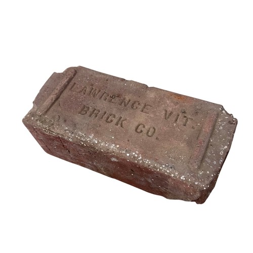 Vintage Lawrence Vitrified Brick Co. Kansas Brick Home to Kansas University