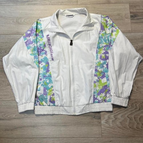 Balenciaga, Vintage Balenciaga Collection Track Jacket 95 White Multi Splatter