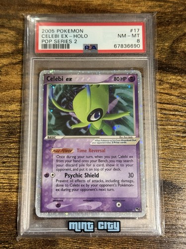2005 POKEMON POP SERIES 2 #17 CELEBI EX-HOLO PSA 8