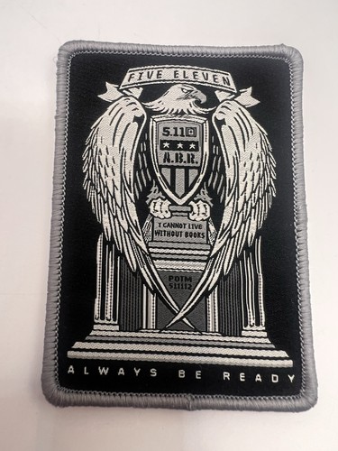 5.11 Tactical Patch of the Month April 2023 I Cannot Live Without Books POTM