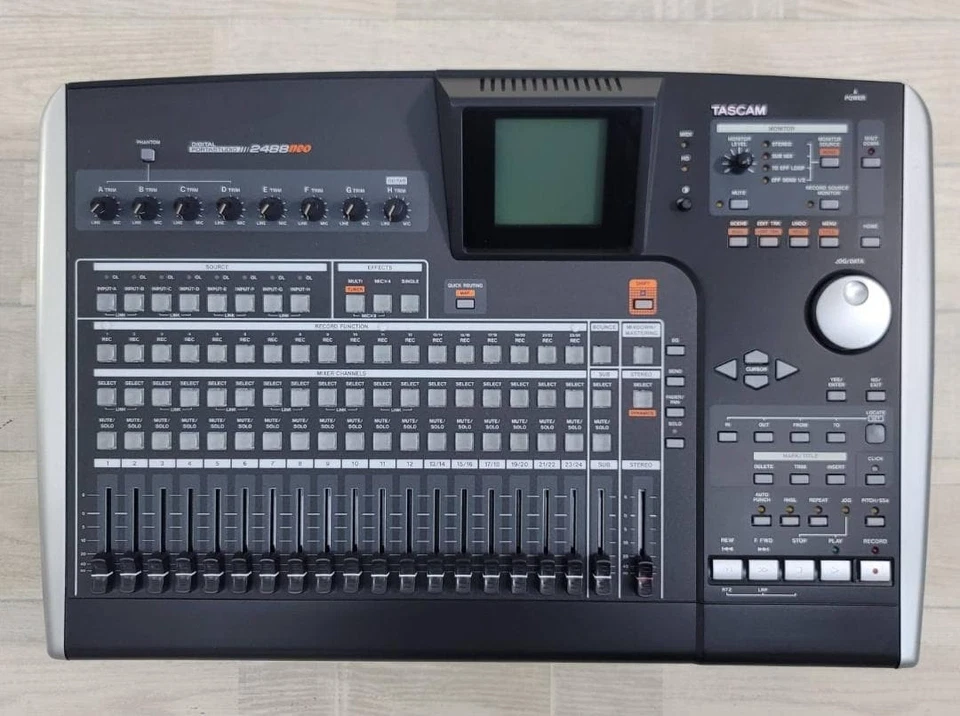 TASCAM 2488neo 24-track recorder MTR CD-R All Function Tested w/ Manual Adapter - Image 2 of 4