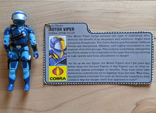 1986 Cobra Motor Viper V1 Figure Card Vintage G.i. Gi Joe 3.75 Arah Complete 1986 Cobra Motor Viper V1 Figure Card Vintage G.i. Gi Joe 3.75 Arah Complete