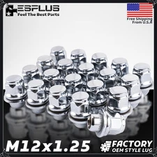 [20] Chrome Nissan/Toyota OEM Factory Style 12X1.25 Mag/Flat Seat Lug Nuts