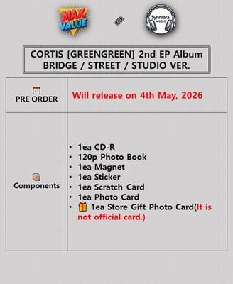 CORTIS [GREENGREEN] 2nd EP Album CD+Photo Book+Magnet+Sticker+2