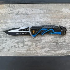 MTech USA MT-A865PD Police Spring Knife Stainless Steel Serrated Tactical EDC