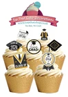 Cake Toppers Graduation 2026 Graduate Student 24 Stand Up Edible Wafer Paper