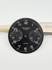 universal Geneve  compur 27,5 black military dial quadrante